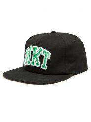 Market Czapka z daszkiem Panel 390000278 Czarny. Czarne rękawiczki męskie Market, bez wzorów, z bawełny. Za 199.99 zł.