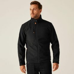 Softshell roboczy podgrzewany męski Thermogen. Czarne kurtki męskie Regatta, na lato, m, bez wzorów, z softshellu, sportowe, bez kaptura. Za 769.99 zł.