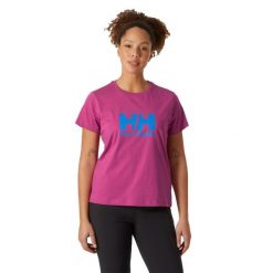 Koszulka damska Helly Hansen Logo 2.0 magenta 2.0. Czerwone koszulki sportowe damskie Helly Hansen, bez wzorów, bez kołnierzyka, bez ramiączek, trekkingowe. Za 109.99 zł.