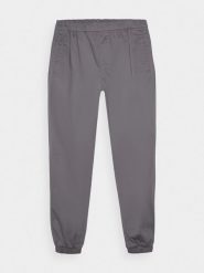 4F Spodnie casual joggery męskie - szare L. Szare spodnie sportowe męskie 4f, l, bez wzorów, z bawełny. W wyprzedaży za 99.99 zł.