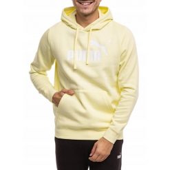 Bluza Męska Hoodie Puma Sportowa Dresowa z Kapturem Bawełniana roz. L. Żółte bluzy męskie Puma, l, bez wzorów, z bawełny, z kapturem. Za 171.00 zł.