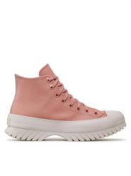 Converse Trampki Chuck Taylor All Star Lugged 2.0 Hi A02879C Różowy. Czerwone trampki i tenisówki damskie Converse, bez wzorów, ze skóry, retro, bez zapięcia. Za 399.99 zł.