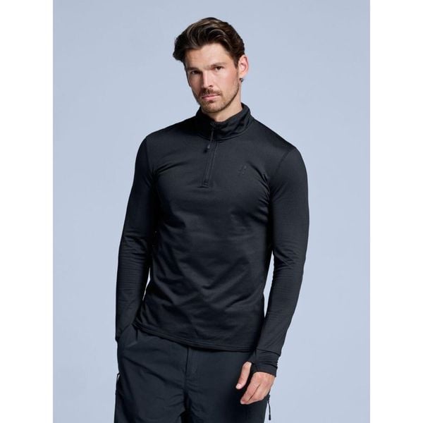 Bluza narciarska - Męska - Arctic 2.0 - Czarny. Czarne bluzy męskie POEDERBAAS, m, bez wzorów, z elastanu, bez kaptura, narciarskie. W wyprzedaży za 212.44 zł.