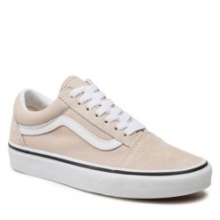 Tenisówki Vans. Brązowe półbuty damskie Vans, bez wzorów, bez zapięcia. Za 239.99 zł.