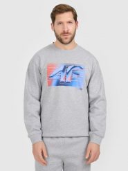 4F Bluza dresowa nierozpinana bez kaptura męska - szara L. Szare bluzy męskie 4f, l, bez wzorów, z dresówki, bez kaptura. Za 159.99 zł.