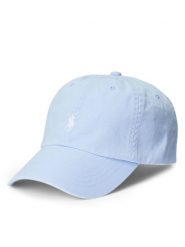 Polo Ralph Lauren Czapka z daszkiem 710667709082 Błękitny. Niebieskie rękawiczki męskie Polo Ralph Lauren, bez wzorów, z bawełny. Za 269.99 zł.