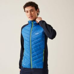 Kurtka turystyczna hybrydowa męska Andreson VIII. Niebieskie kurtki sportowe męskie Regatta, m, bez wzorów, trekkingowe. Za 109.99 zł.