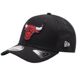 Męska czapka z daszkiem New Era 9FIFTY Chicago Bulls NBA Stretch Snap Cap. Czarne czapki i kapelusze męskie New Era, bez wzorów, z bawełny, sportowe. Za 129.99 zł.