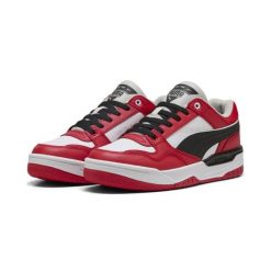 Sneakersy unisex Rebound Retro PUMA Black For All Time Red. Czarne obuwie sportowe damskie Puma, bez wzorów, z syntetyku, do koszykówki. W wyprzedaży za 254.00 zł.