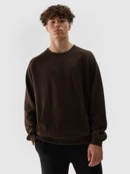 4F Bluza dresowa nierozpinana bez kaptura męska - brązowa XXL. Brązowe bluzy męskie 4f, m, bez wzorów, z bawełny, bez kaptura. W wyprzedaży za 79.99 zł.