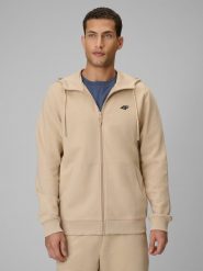 Bluza dresowa regular z kapturem męska 4F 4FRSS26TSWSM3106. Brązowe bluzy męskie 4f, l, bez wzorów, z bawełny, z kapturem. Za 169.99 zł.