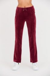 JUICY COUTURE Bordowe spodnie dresowe Tina Track Pants. Czerwone spodnie dresowe damskie Juicy Couture, s, bez wzorów, z dresówki. W wyprzedaży za 291.99 zł.