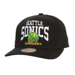 Czapka typu snapback Mitchell & Ness Big Time Pro Seattle Supersonics. Czarne czapki i kapelusze męskie Mitchell & Ness, bez wzorów. Za 202.50 zł.