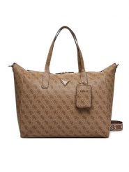 Guess Torba weekendowa Latona Travel TWLB92 11017 Brązowy. Brązowe torebki do ręki damskie Guess, z aplikacjami, ze skóry, bez dodatków. Za 579.99 zł.
