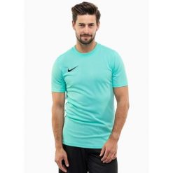 Koszulka treningowa męska Nike Park Vii. Niebieskie koszulki sportowe męskie Nike, m, bez wzorów, bez kołnierzyka, bez ramiączek, do piłki nożnej. Za 139.00 zł.