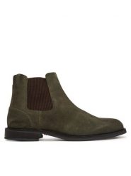 Tommy Hilfiger Sztyblety Corporate Dressy Suede Chelsea FM0FM05953 Khaki. Brązowe botki męskie Tommy Hilfiger, bez wzorów, ze skóry, bez zapięcia. Za 649.99 zł.
