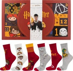 Kalendarz adwentowy Soxo Zestaw 6 x Skarpetki damskie Harry Potter pomysł na prezent dla Niej 35-40. Skarpety damskie Soxo, bez wzorów. Za 89.99 zł.