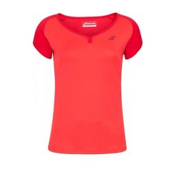 T-shirt koszulka juniorska Babolat Play Cap Sleeve. Czerwone koszulki sportowe damskie BABOLAT, bez wzorów, z poliesteru, bez kołnierzyka, bez ramiączek, tenisowe. Za 79.00 zł.