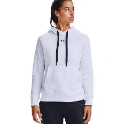 Bluza damska Under Armour Rival Fleece HB Hoodie. Białe bluzy sportowe damskie Under Armour, xl, bez wzorów, bez kaptura, do biegania. Za 241.66 zł.