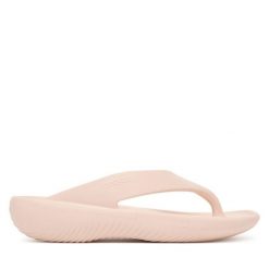 Japonki Crocs. Brązowe klapki damskie Crocs, bez wzorów, bez obcasa. Za 129.99 zł.