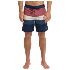 Szorty kąpielowe męskie Quiksilver Surfsilk Scallop 18". Niebieskie krótkie spodenki sportowe męskie Quiksilver, m, bez wzorów, z elastanu, do pływania. Za 249.99 zł.