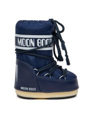 Moon Boot Śniegowce 80D1400440 S Niebieski. Niebieskie buty zimowe dziewczęce Moon Boot, ze skóry, bez zapięcia. Za 629.99 zł.