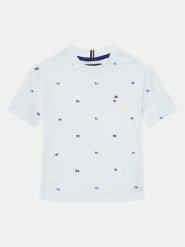 Tommy Hilfiger T-Shirt KB0KB09353 M Biały Regular Fit. Białe t-shirty dla chłopców Tommy Hilfiger, bez wzorów, z bawełny, bez ramiączek. Za 89.99 zł.