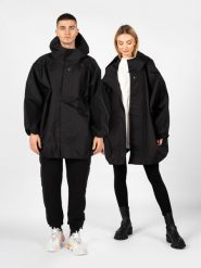 Yeezy Gap Engineered By Balenciaga "T-Cut Parka" | 720926 TMO91 | Mężczyzna | Czarny. Czarne parki męskie Yeezy Gap Engineered by Balenciaga, m, bez wzorów, z tkaniny, z kapturem. W wyprzedaży za 1,199.00 zł.