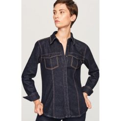 Jeansowa koszula - Granatowy. Niebieskie koszule damskie Reserved, z jeansu. Za 139.99 zł.