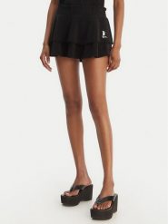 Juicy Couture Spódnica mini Smocked Terry JCGGS126006 Czarny Regular Fit. Czarne spódnice damskie Juicy Couture, xs, bez wzorów, z bawełny, mini. Za 249.99 zł.
