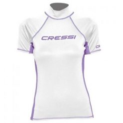 Koszulka do pływania damska Cressi Rash Guard S/SL. Białe koszulki sportowe damskie CRESSI, m, bez wzorów, sportowe, bez kołnierzyka. Za 89.99 zł.