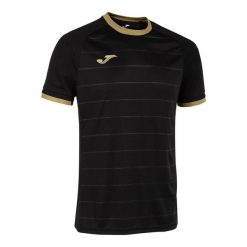 Jersey Joma Gold V. Czarne koszulki sportowe męskie Joma, bez wzorów, z jersey, bez kołnierzyka, bez ramiączek, do piłki nożnej. Za 287.50 zł.