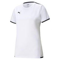 Damska koszulka Puma Team Liga. Białe koszulki sportowe damskie Puma, l, bez wzorów, z materiału, bez kołnierzyka, bez ramiączek, do piłki nożnej. Za 109.00 zł.