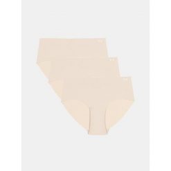 Damskie majtki UA PURE STRETCH NO SHOW HIPSTER-SOLID3PK 1383895-500 XS. Brązowe bokserki damskie Under Armour, m, bez wzorów. Za 99.99 zł.