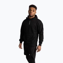 Bluza męska BOXRAW Strike Oversized Hoodie. Czarne bluzy sportowe męskie BOXRAW, m, bez wzorów, z bawełny, bez kaptura, na fitness i siłownię. Za 309.99 zł.