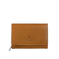 Damski portfel skórzany Canaletto z RFID – elegancja, funkcjonalność i bezpieczeństwo PD1225s108 RFID. Brązowe portfele damskie bez wzorów, ze skóry. Za 170.00 zł.