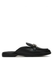 Nine West Klapki R25SS05135 Czarny. Czarne klapki damskie Nine West, bez wzorów, z materiału, bez obcasa. Za 229.99 zł.