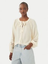 Vero Moda Koszula Stacy 10343458 Kremowy Loose Fit. Białe bluzki damskie Vero Moda, xs, bez wzorów, z wiskozy, bez kołnierzyka, bez ramiączek. Za 199.99 zł.