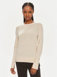 Calvin Klein Sweter K20K207575 Beżowy Regular Fit. Brązowe swetry damskie Calvin Klein, s, bez wzorów, z wełny, bez kołnierzyka, bez ramiączek, bez kaptura. Za 559.99 zł.
