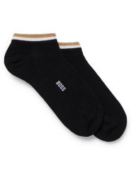 BOSS Skarpety krótkie 50491192 Czarny. Czarne skarpety męskie Boss, bez wzorów, z bawełny. Za 59.99 zł.