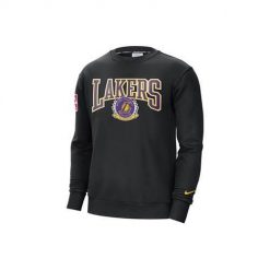 Bluza sportowa męska Nike Los Angeles Lakers Fleece Courtsite 75. Czarne bluzy męskie Nike, m, bez wzorów, bez kaptura. Za 329.00 zł.