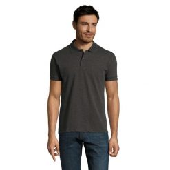 Męska Koszulka Polo Perfect Heather. Szare koszulki polo męskie SOL'S, m, bez wzorów, z bawełny, bez ramiączek. Za 95.99 zł.