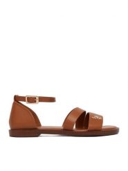 U.S. Polo Assn. Sandały EO-CASSIE003W/6Y1 Brązowy. Brązowe sandały damskie U.S. Polo Assn., bez wzorów, ze skóry, bez obcasa, na płaskiej podeszwie, bez zapięcia. Za 219.99 zł.