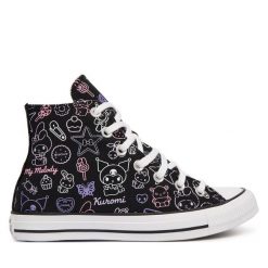 Trampki Converse. Czarne trampki i tenisówki dziewczęce Converse, bez wzorów, bez zapięcia. Za 399.99 zł.