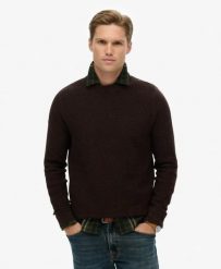 Superdry Lekki sweter bawełniany o fakturze – krój relaxed. Brązowe swetry przez głowę męskie Superdry., xl, bez wzorów, z bawełny, bez kołnierzyka. Za 356.00 zł.