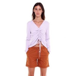 Koszulka na co dzień na siłownię. Czerwone koszulki sportowe damskie LEONE 1947 APPAREL, bez wzorów, z bawełny, sportowe, bez kołnierzyka. W wyprzedaży za 117.88 zł.