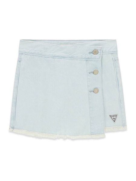 Guess Spódnico-szorty J6GD34 D45E0 Niebieski Regular Fit. Niebieskie spodenki dla dziewczynek Guess, z aplikacjami, z bawełny. Za 203.99 zł.