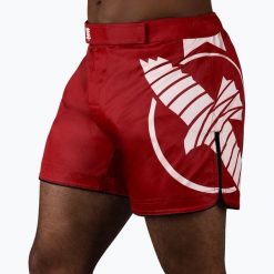 Spodenki treningowe męskie Hayabusa Icon Mid-Thigh MMA. Czerwone krótkie spodenki sportowe męskie HAYABUSA, l, bez wzorów. Za 329.99 zł.