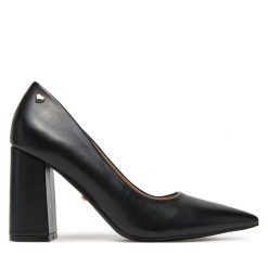 Czółenka DeeZee. Czarne czółenka damskie DeeZee, bez wzorów, bez obcasa, bez zapięcia. Za 139.99 zł.