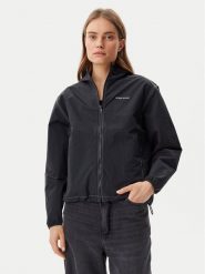 Guess Jeans Płaszcz przejściowy W5GL29 WH8N2 Czarny Regular Fit. Czarne kurtki damskie Guess Jeans, xl, z aplikacjami, z jeansu, bez kaptura. Za 289.99 zł.